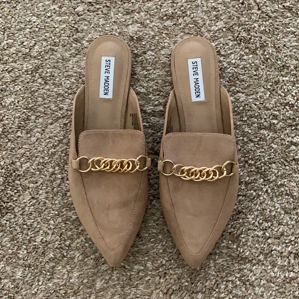 Steve Madden Foreseen Tan Mules